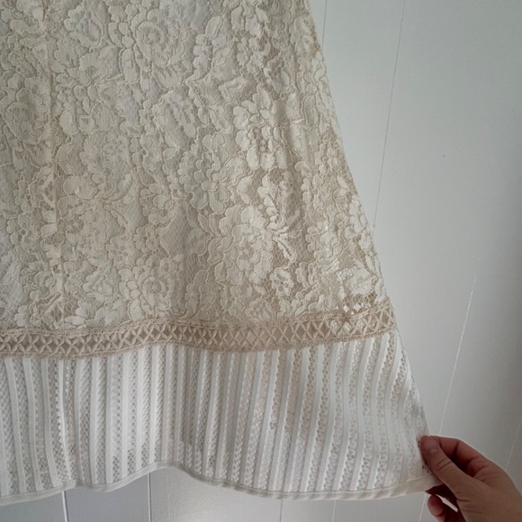 Forever 21 lace overlay lined a-line skirt size L - Picture 8 of 17